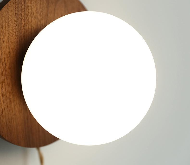 Odesa Wooden Plate Minimalist Line Wall Light.