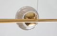 Olive Tree Branch 4 Bulb Staircase Void Brass Pendant Light.