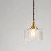 Matilda Glass Mid Century Vintage look Brass Fitting Pendant Light.