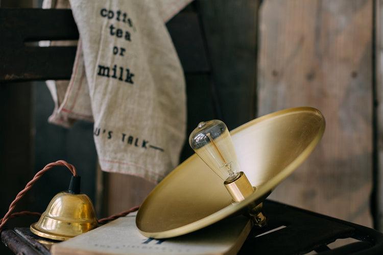 Trudeau Brass Shade Minimalist Pendant Light.