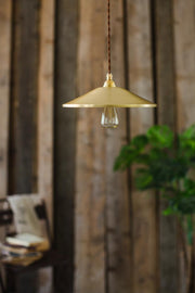 Trudeau Brass Shade Minimalist Pendant Light-DWHOME