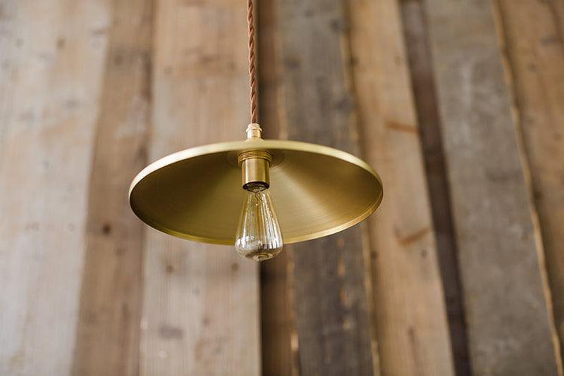 Trudeau Brass Shade Minimalist Pendant Light-DWHOME