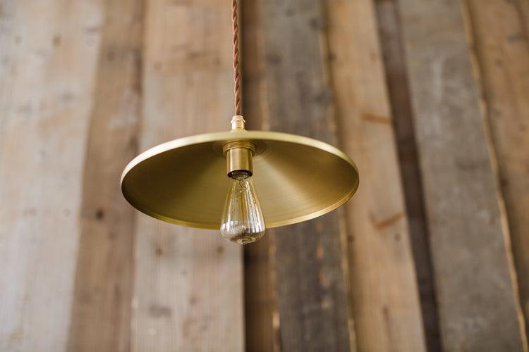 Trudeau Brass Shade Minimalist Pendant Light.