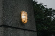 Nautilus Oval brass cage outdoor wall light / ceiling Light.