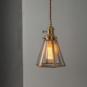 Lanterna brass frame glass pendant light-DWHOME