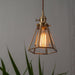 Lanterna brass frame glass pendant light.