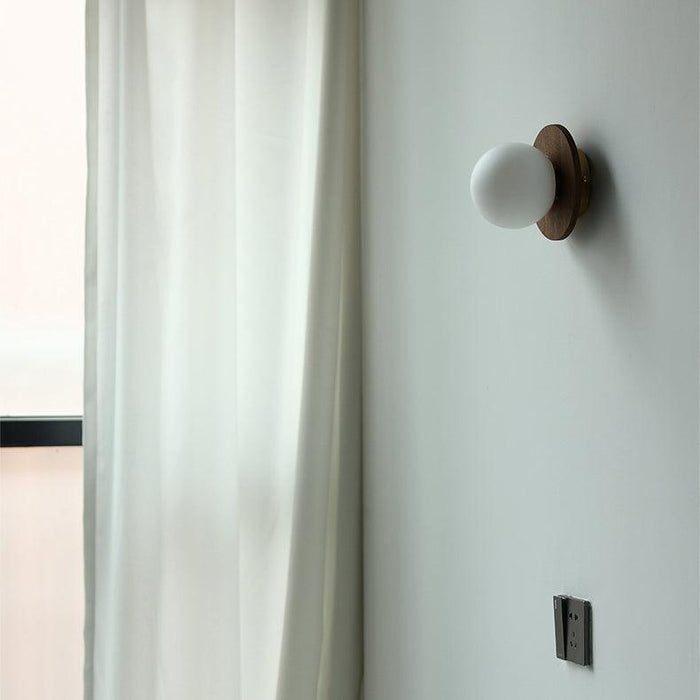 Odesa Wooden Plate Minimalist Line Wall Light.