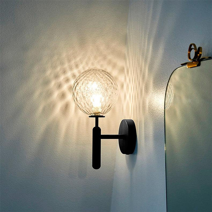 Nostra Minimalist Line Glass Globe Wall Light-DWHOME