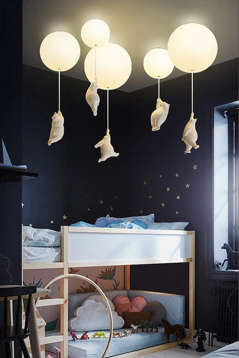 The Flying Bears Children Nursery Ceiling Light.