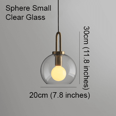 Yayoi Glass Globe Brass Fitting Pendant Light.