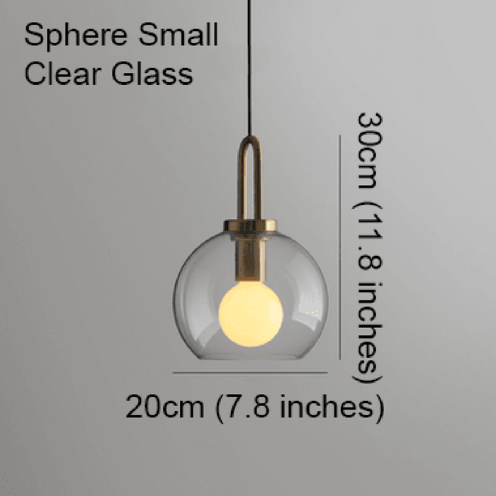 Yayoi Glass Globe Brass Fitting Pendant Light-DWHOME