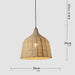 La playa rattan bamboo weave pendant light.