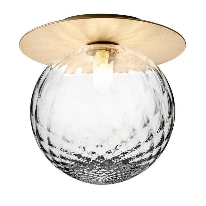 Rund Art Deco Glimmer Glass Wall Light / Ceiling Light.