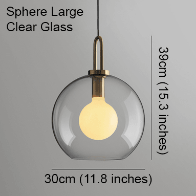 Yayoi Glass Globe Brass Fitting Pendant Light - DWHOME