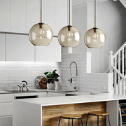 Millow Glass Shade Brass Fitting Pendant Light-DWHOME