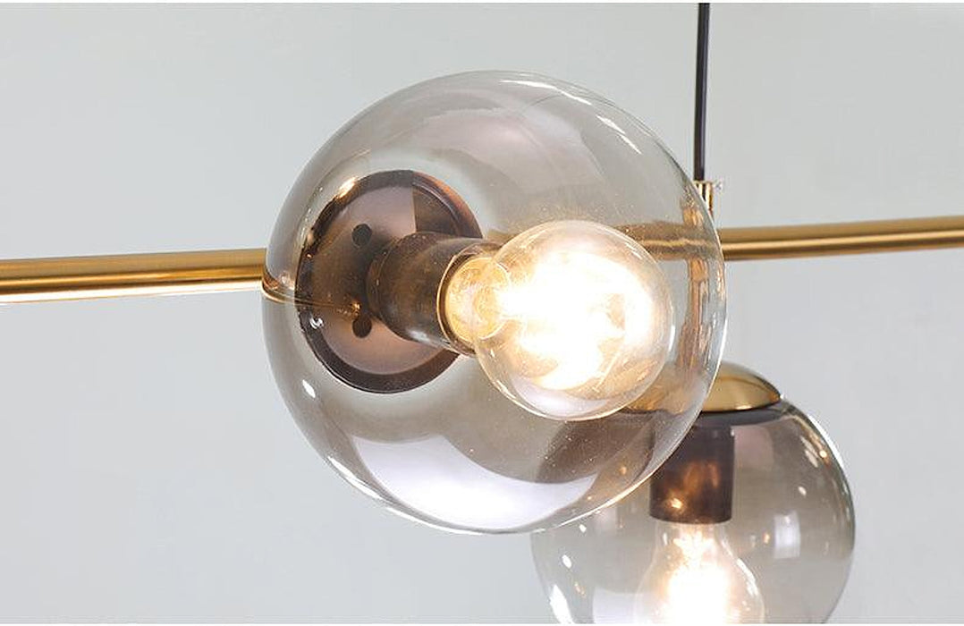 Olive Tree 6 Head Branch Tinted Glass Kitchen Island Pendant Light-DWHOME