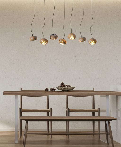 Wooden Petal Kitchen Island Pendant Light.