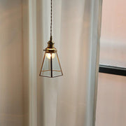 Lanterna brass frame glass pendant light-DWHOME