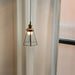 Lanterna brass frame glass pendant light.