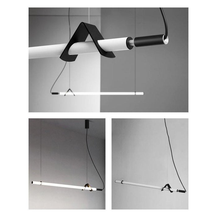 Sasaki Minimalist Linear Suspension Pendant Light.