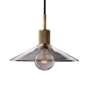 Quentin Knurled Brass Loft Pendant Light (Brass | Black)-DWHOME