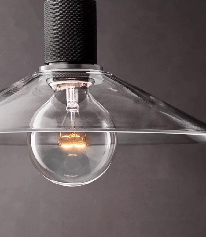 Quentin Knurled Brass Loft Pendant Light (Brass | Black)-DWHOME