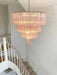 Vintage Murano Pink Glass Chandelier-DWHOME