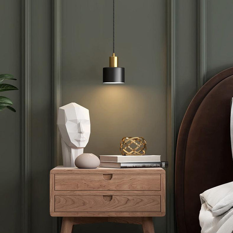 Raffles two tone black and brass pendant light-DWHOME