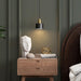 Raffles two tone black and brass pendant light.