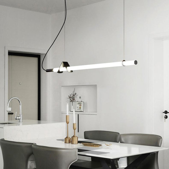 Sasaki Minimalist Linear Suspension Pendant Light.