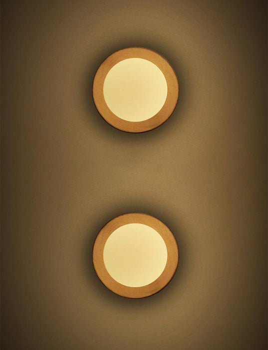 Kato Wooden Plate Japandi Wall Light.