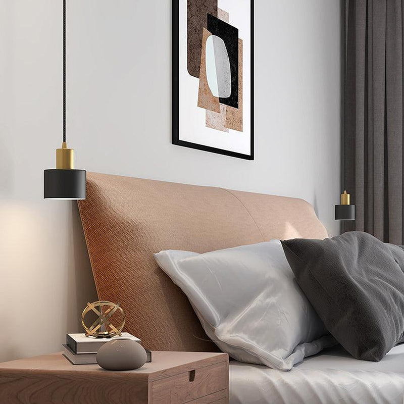 Raffles two tone black and brass pendant light-DWHOME