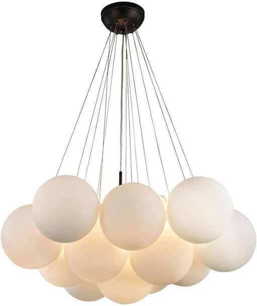 LED Modern Multi-sphere Decorative Milky White Glass Pendant Light.