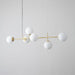 Olive Tree 5 Head Branch Milky Glass Kitchen Island Pendant Light.