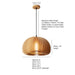 Septo Wooden Shade Japandi Pendant Light.