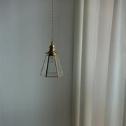 Lanterna brass frame glass pendant light-DWHOME