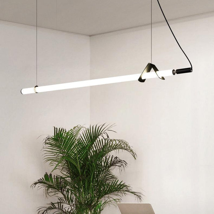 Sasaki Minimalist Linear Suspension Pendant Light.