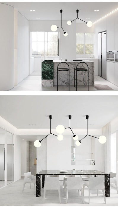 Yuli Minimalist Line Kitchen Island Pendant Light.