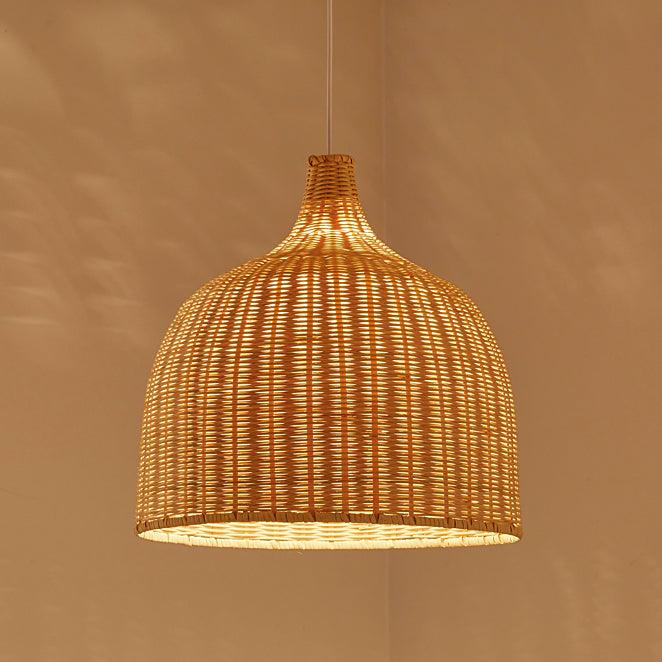 La playa rattan bamboo weave pendant light.