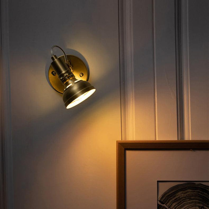 Mill House Short Arm Brass Wall Light.