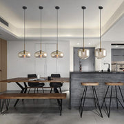 Millow Glass Shade Brass Fitting Pendant Light-DWHOME