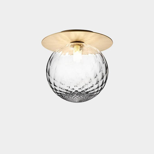 Rund Art Deco Glimmer Glass Wall Light / Ceiling Light.