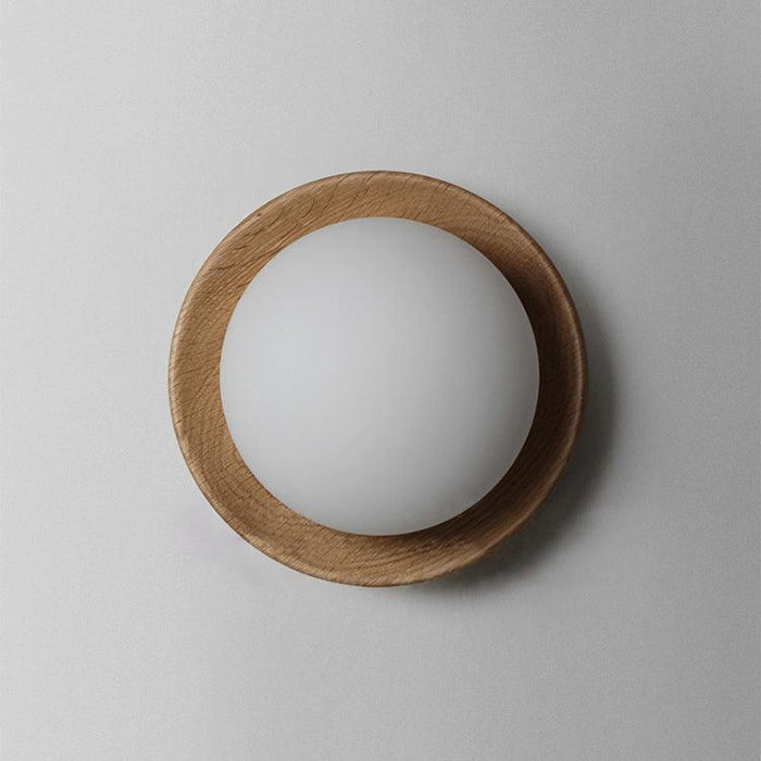 Kato Wooden Plate Japandi Wall Light.