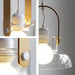 Skandi Clear Glass  Wooden Look Pendant Light.