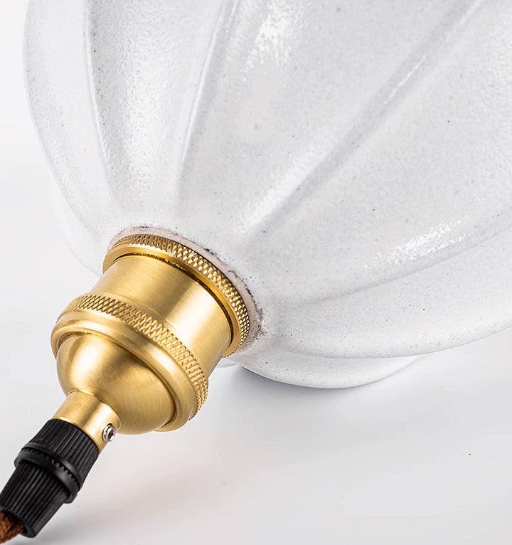 Odette Porcelain Shade Brass Fitting Pendant Light-DWHOME