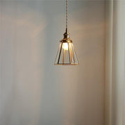 Lanterna brass frame glass pendant light-DWHOME