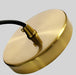 Raffles two tone black and brass pendant light.