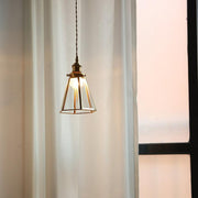 Lanterna brass frame glass pendant light-DWHOME
