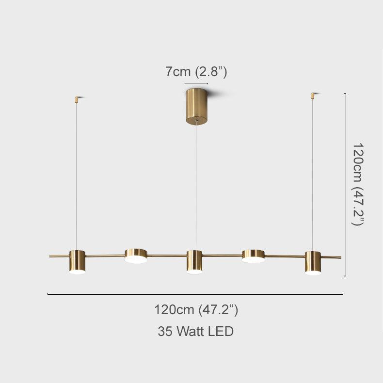 Nori Minimalist Brass Pendant Light Chandelier-DWHOME