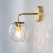 Pomelo Mid century modern Glass Ball Brass Wall Light-DWHOME